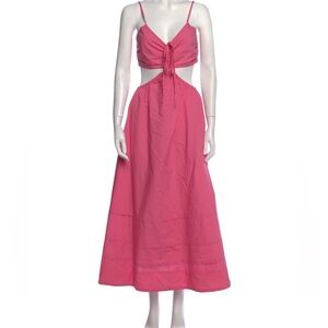 Nicholas Baylee Cotton Cut-Out Midi Dress